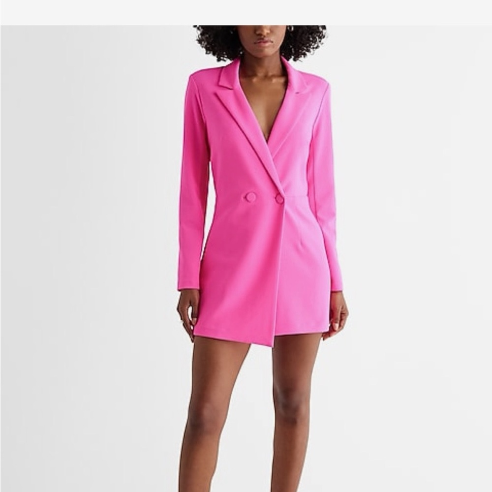 Bright Pink Blazer Romper
